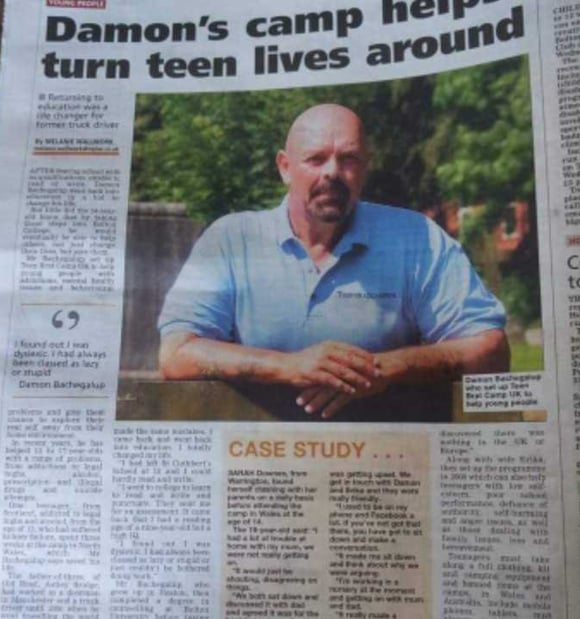 teencampsuk newspaper story
