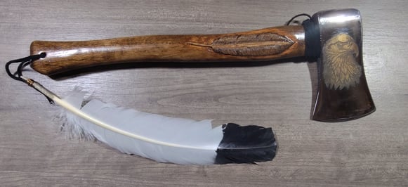 Artistic engraved Ax