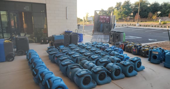 air blowers dehumidifiers HEPA air scrubbers