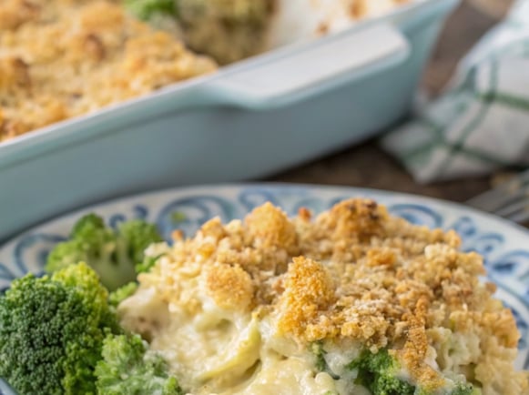 dish of broccoli casserole