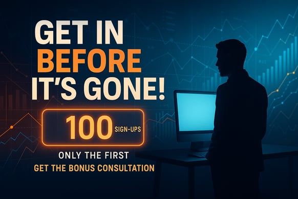 a sign that says Get it Before its Gone, Only the First 100 sign Ups