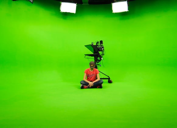 green screen studio with infinity cove