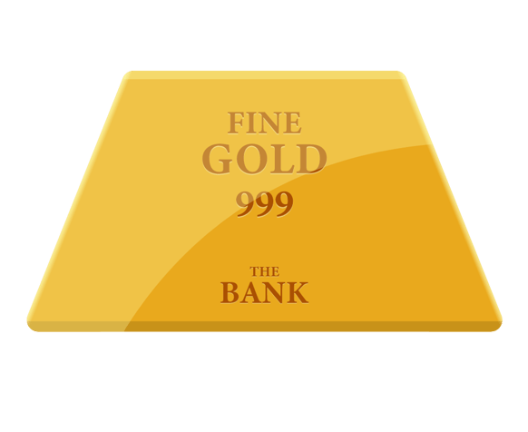 a gold barcoden of a bank of gold