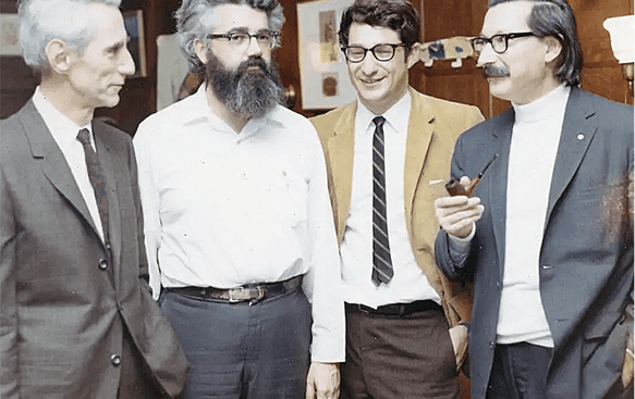 Edward Fredkin en compagnie de  Claude Shannon, John McCarthy et Joe Weizenbaum