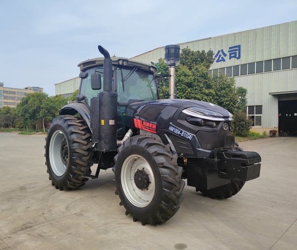 Hongmeng 180HP/4WD tractor with a large wheel on it
