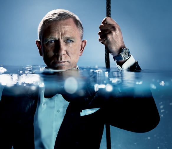 Daniel Craig as James Bond with Omega Watch