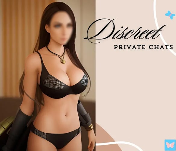 Gorgeous trans model in a seductive pose, highlighting her massive juicy big boobs