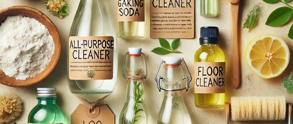 DIY recipes for eco-friendly cleaners with natural ingredients and reusable tools
