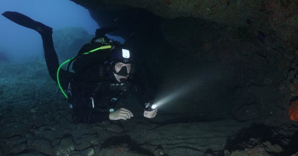 Diver in a Cave, Madeira