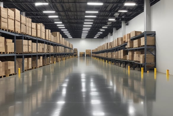 A terrazzo surface features an uneven distribution of multicolored stone chips embedded in a cementitious base. The chips are predominantly black, pink, and white, contrasting against a light grayish-green background.