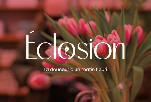 Réalisation : logo - identité visuelle - fleuriste - Éclosion - Amy Atelier Graphique
