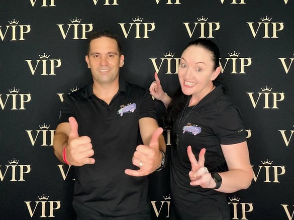 SweetAz Co.team in the VIP photo booth at an event in Redland Bay, Brisbane.