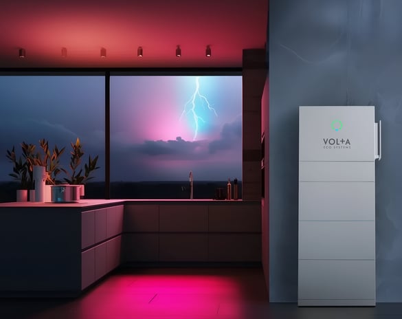 PowerPod Home Battery in a Kitchen