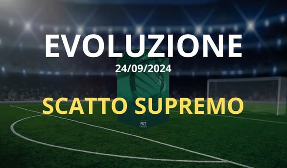 SFONDO CAMPO DA CALCIO CON SCRITTA EVOLUZIONE SCATTO SUPREMO