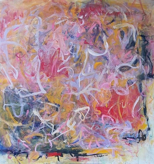 inspired by Joan Mitchell's exuberant brushworks. the high energy of sunshine and flowers bursting