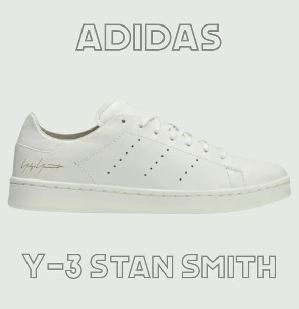 a pair of adidas sneakers with the words Y-3 Stan Smith