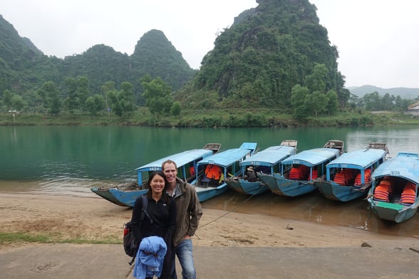 Boats to cruise up to Phong Nha cave