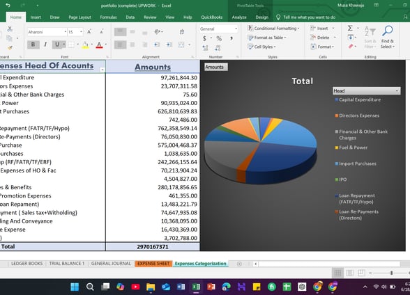 Excel Working for Bookkeeping Agency Project