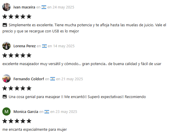 captura de pantalla de testimonios de usuarios que compraron en Temu y están satisfechos