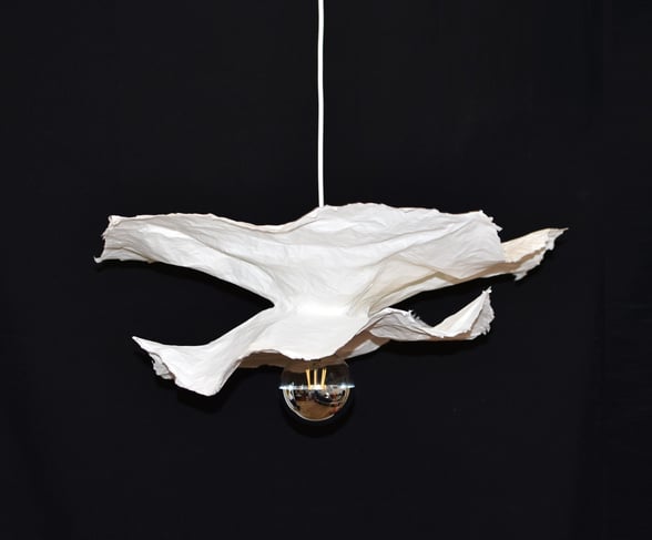 fleur suspension papier luminaire sète