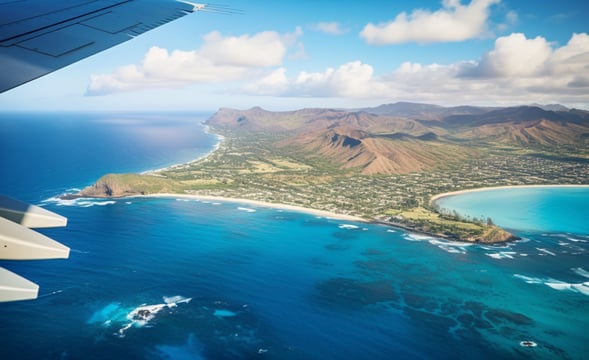 aerial view of Hawaii