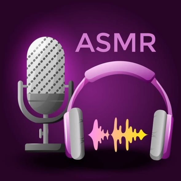 dessin d'un casque audio et d'un micro pour ASMR