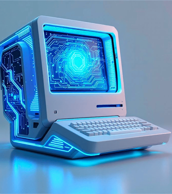 retro computer made with ai