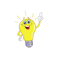 Emoji en forme d'ampoule avec un sourire, symbolisant une idée importante