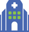 An icon showing a healthcare workplace