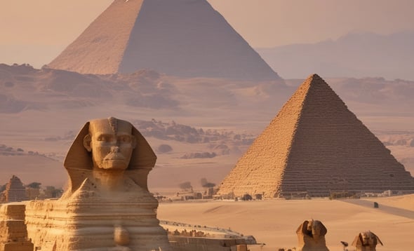 Pyramids Of Giza and Sphinx