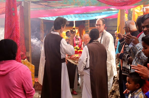 a group of people at a ceremony at amanda vale