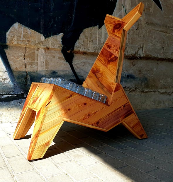 RECYCLE FURNITURE LOUNGE OUTDOOR CHAIR BY EGLE ALEJEVAITE