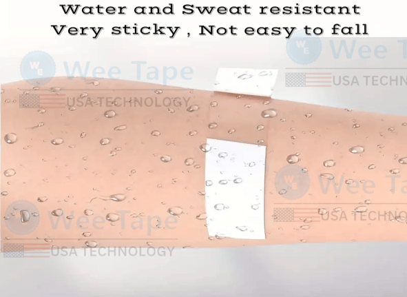 Sweatproof and waterproof hair wig tape