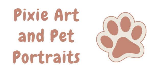 Pixie art and pet portraits logo