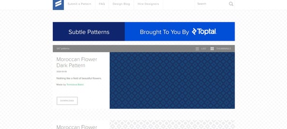 Site internet Toptal
