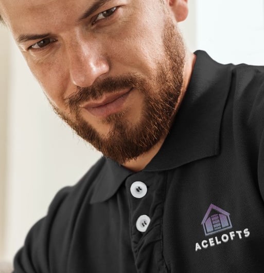 AceLofts Branding on t-shirt