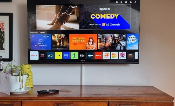 Expert TV mounting on a wall with surface trunking : MountMyTV