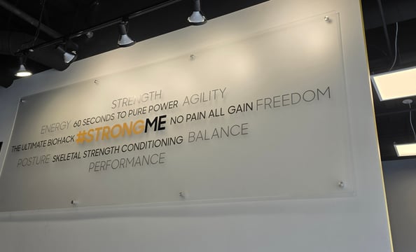 art and display installation for a osteostrong in asheville
