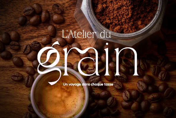Logo - Identité visuelle -Café - L'atelier du grain - Amy Atelier Graphique
