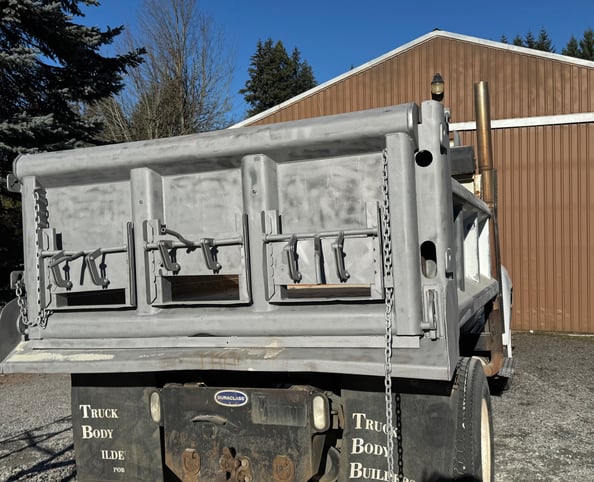 Blasted Dump truck box.