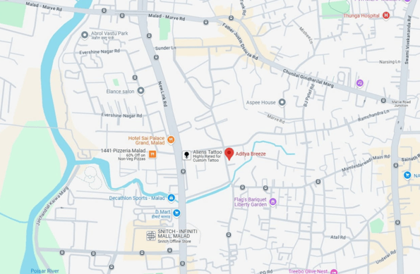 Location Aditya Breeze, Near Zudio, Opp Infinity Mall, Navy Colony, Kanchpada,, Malad West