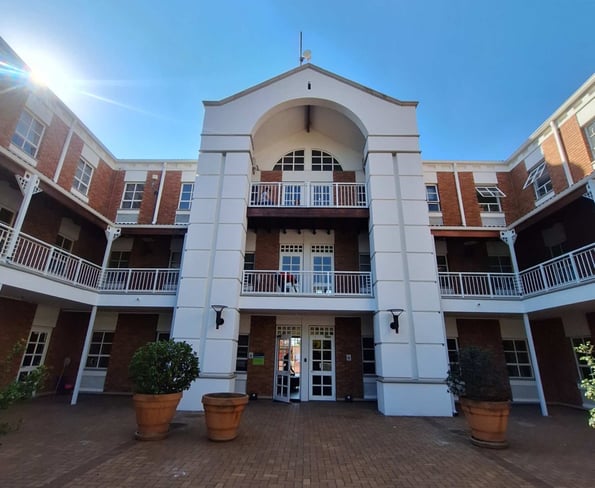 Completion and inspection of rear elevation of Selbourne building painting project, Sandton, Fourways