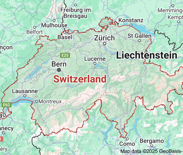 Map of Switzerland