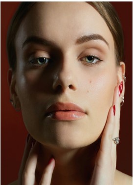 women with facial and cosmetic application