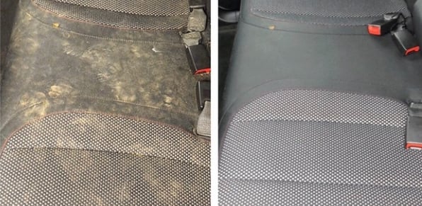 Interior Detailing Image “Deep interior car detailing with steam cleaning and vacuuming of seats"