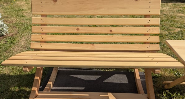 Eugene Desaulniers' rocking bench