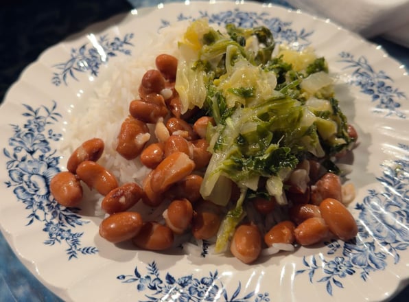 basmati beans and cabbage