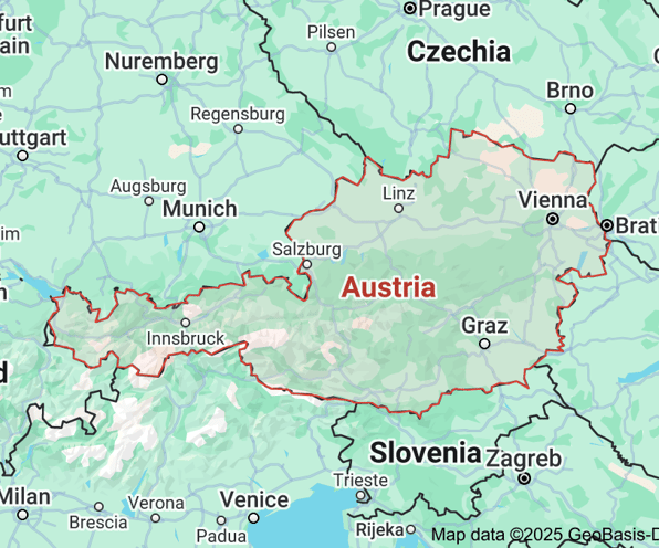 Map of Austria