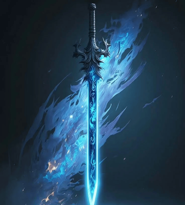 Magical flaming sword