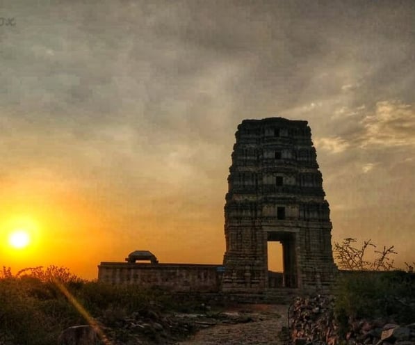 Gandikota Fort entrance with a view of rising sun